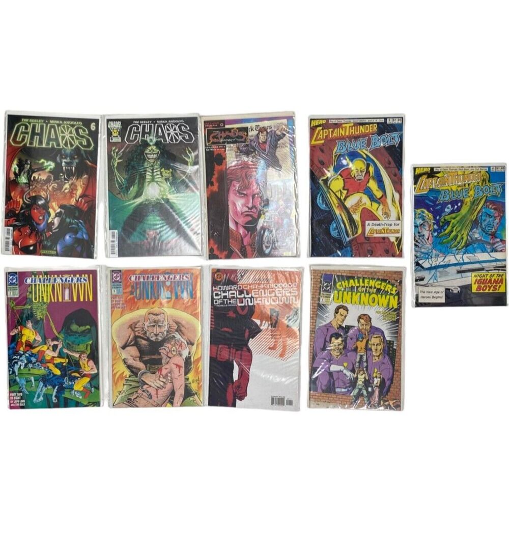 Chaos Captain Thunder & Blue Bolt Challenger of the Unknown Lot Mixed Comics